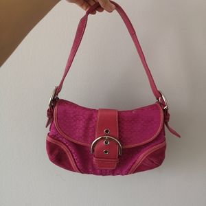 Pink coach underarm bag